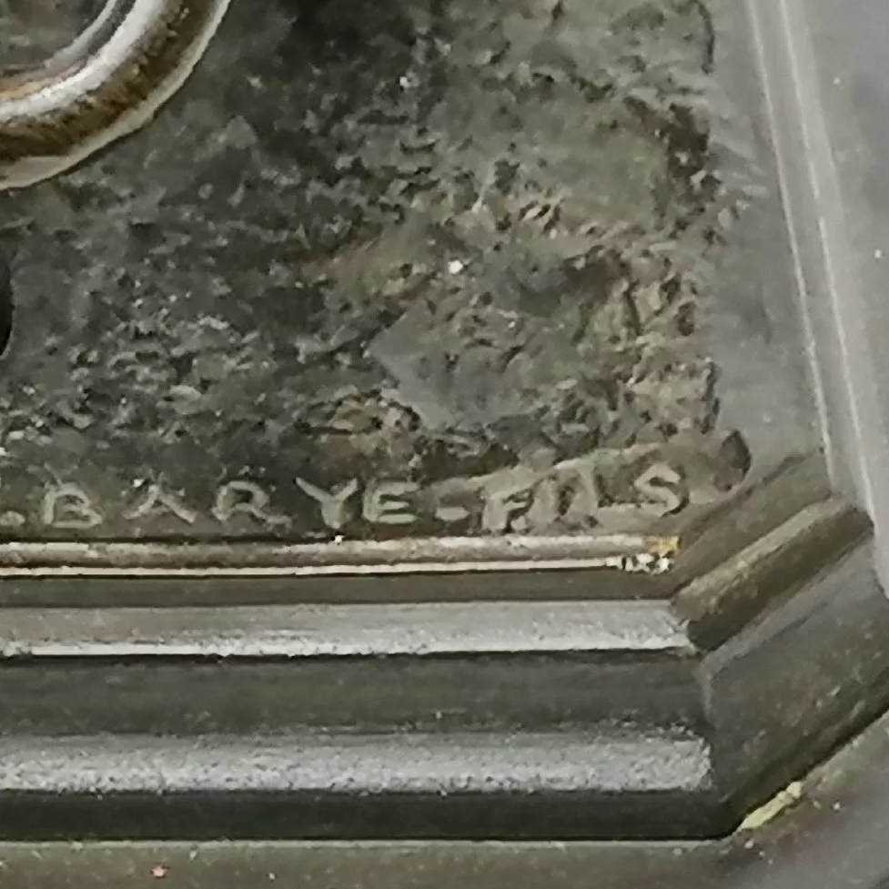 Signature des h&eacute;ritiers de Barye