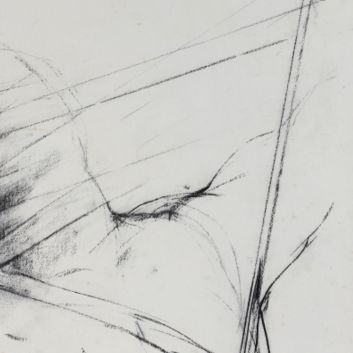 Igor MITORAJ (1944-2014), Personnage, Fusain sur papier