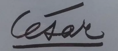 Signature de C&eacute;sar