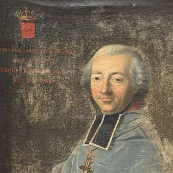 École française du début du XIXe siècle Portrait de Monseigneur Martial Louis de Beaupoil de Saint-Aulaire (1719-1798), alors évêque de Poitiers (1759-1791) Huile sur toile