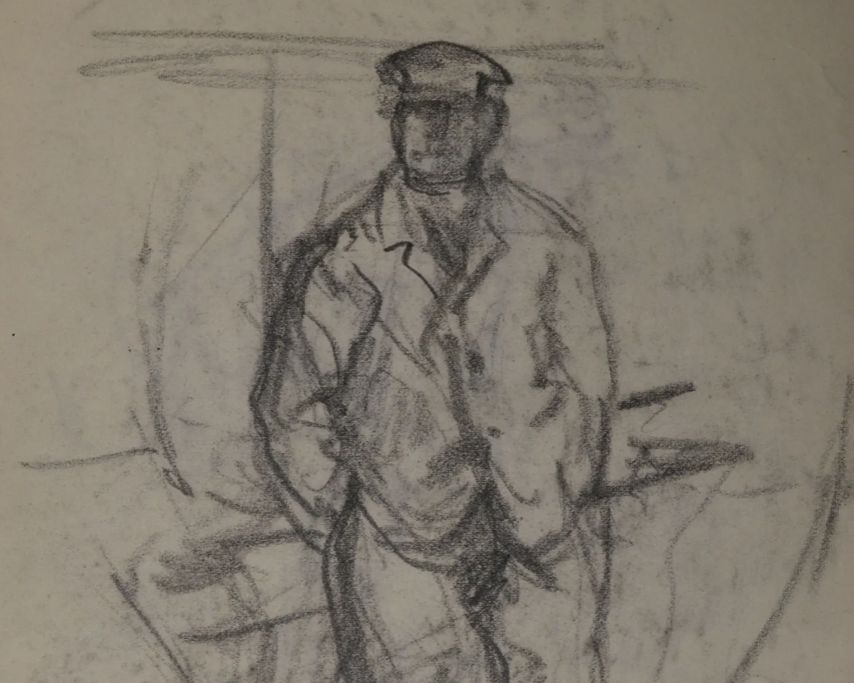 Ohton Friesz, dessin au fusain