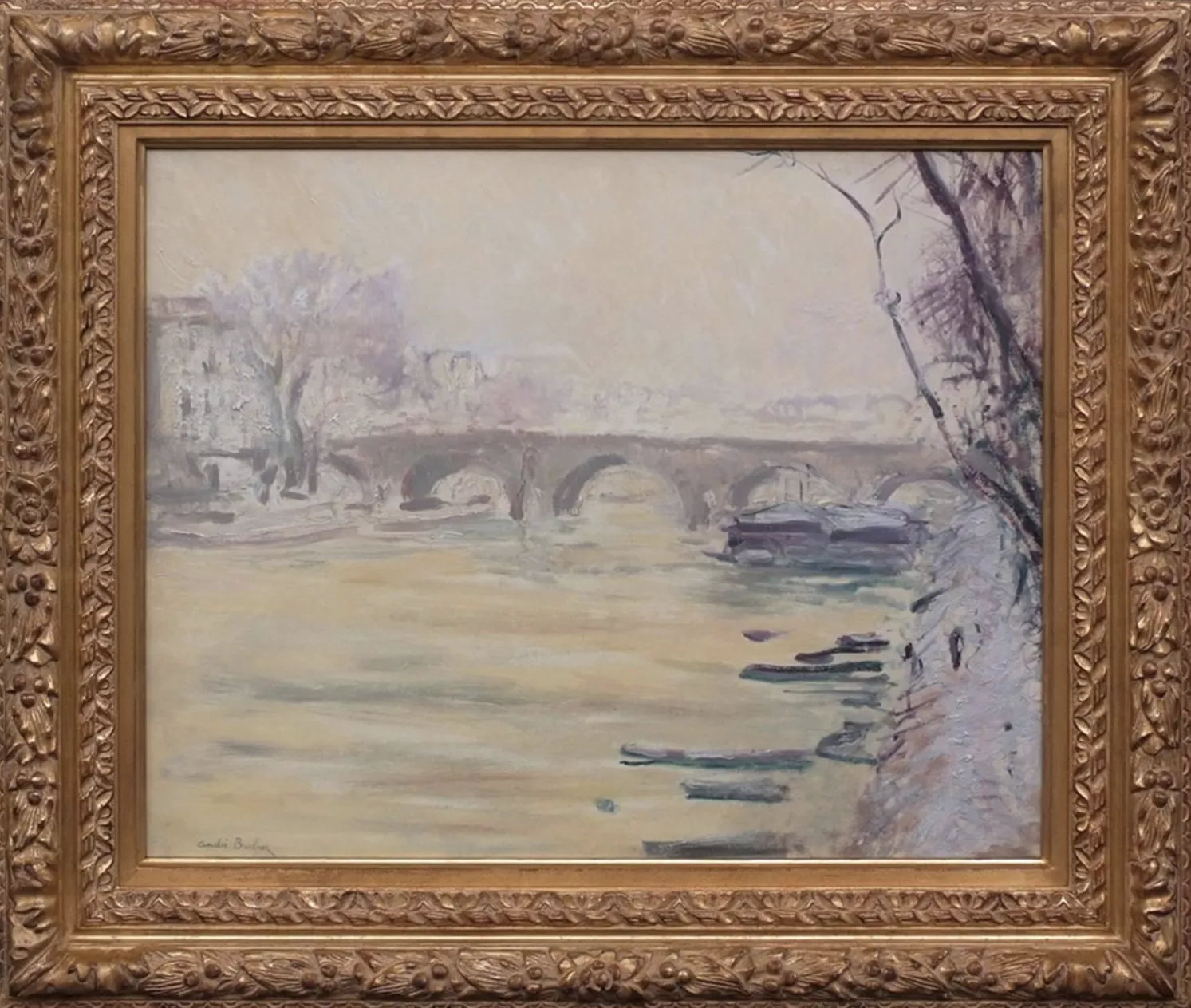 Andr&eacute; Barbier, huile sur toile