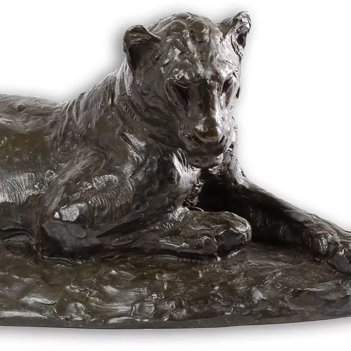Roger Godchaux, bronze &agrave; patine brune