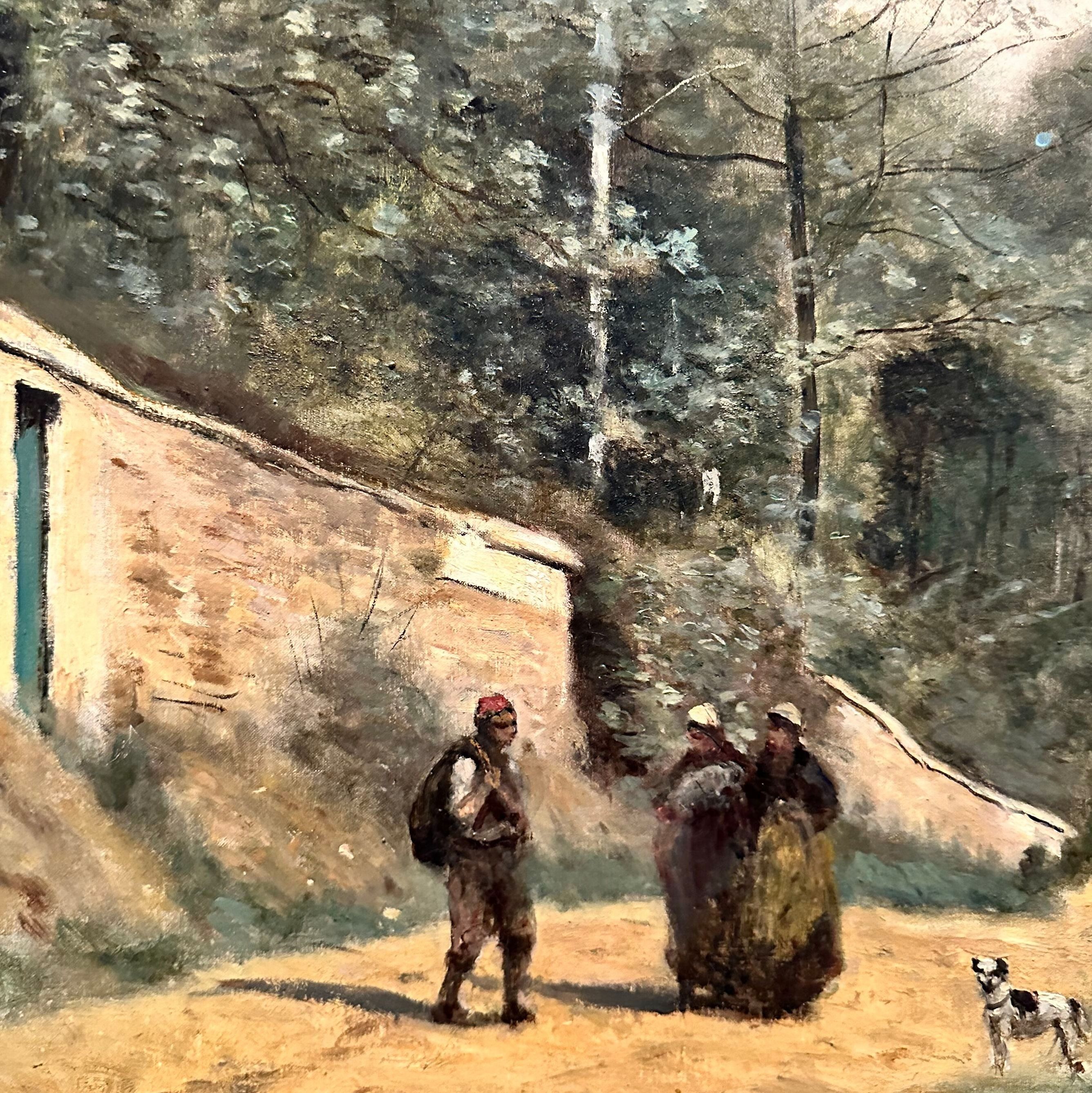 Corot, huile sur toile, détail