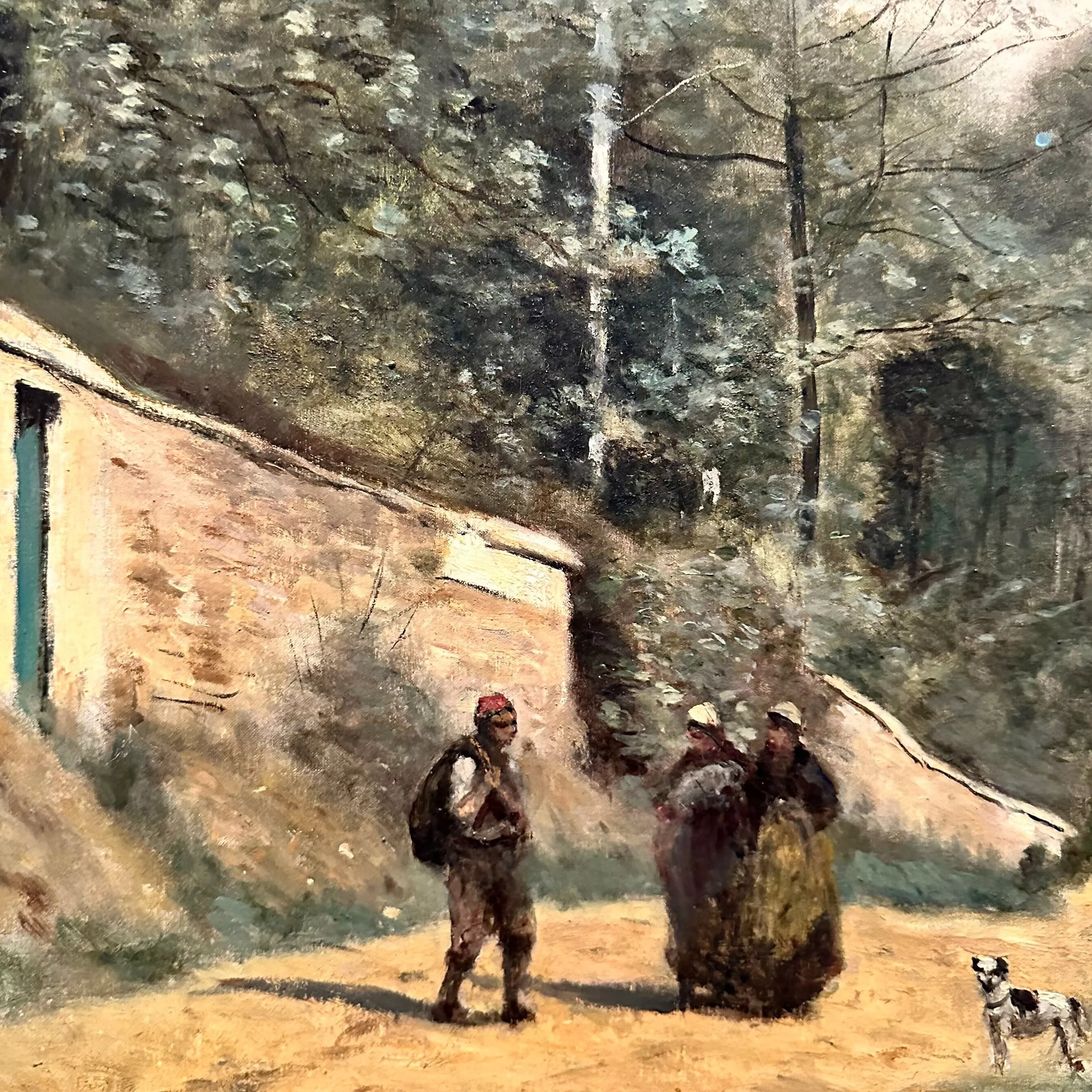 Corot, huile sur toile, d&eacute;tail