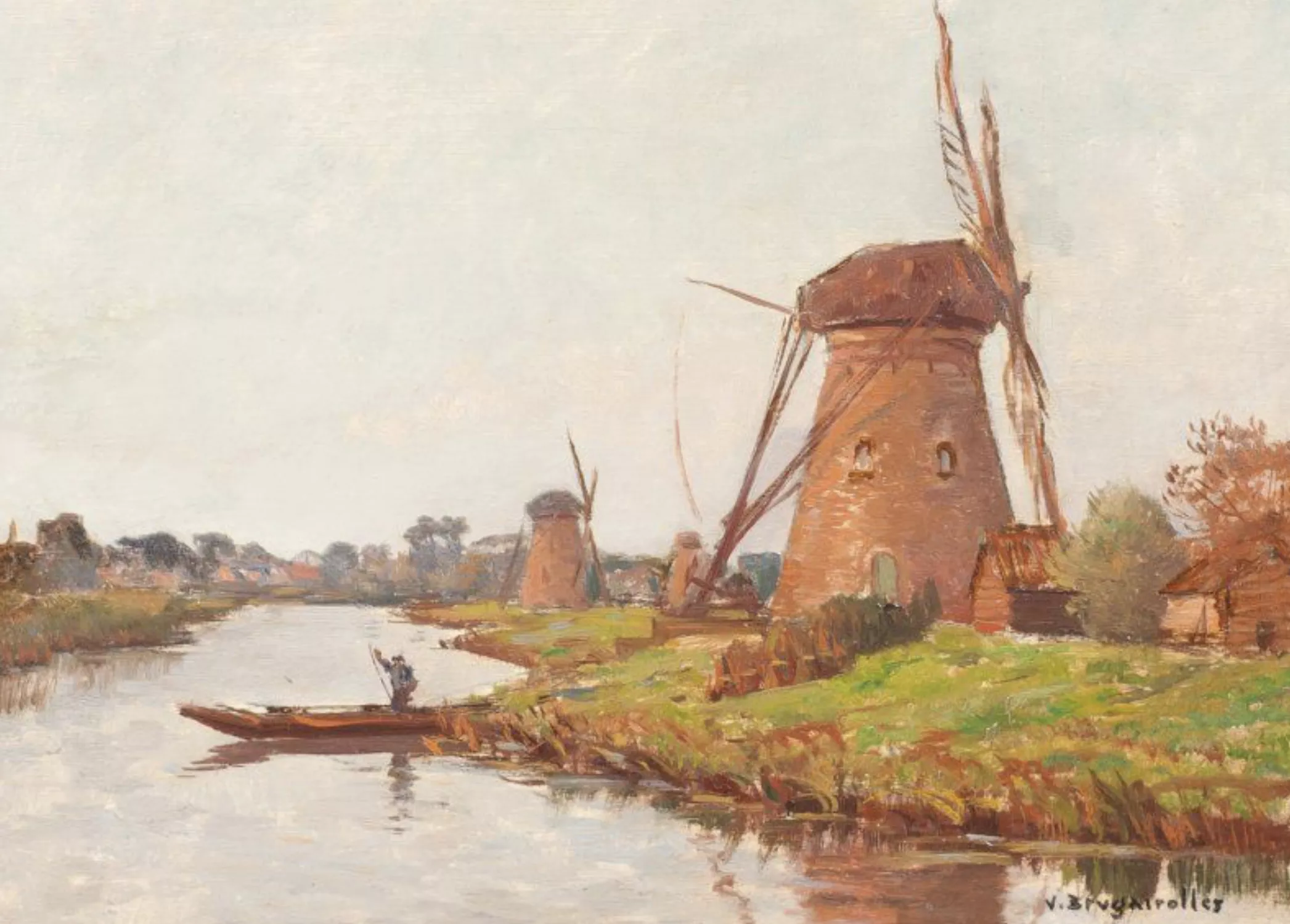 Victor Brugairolles, huile sur toile