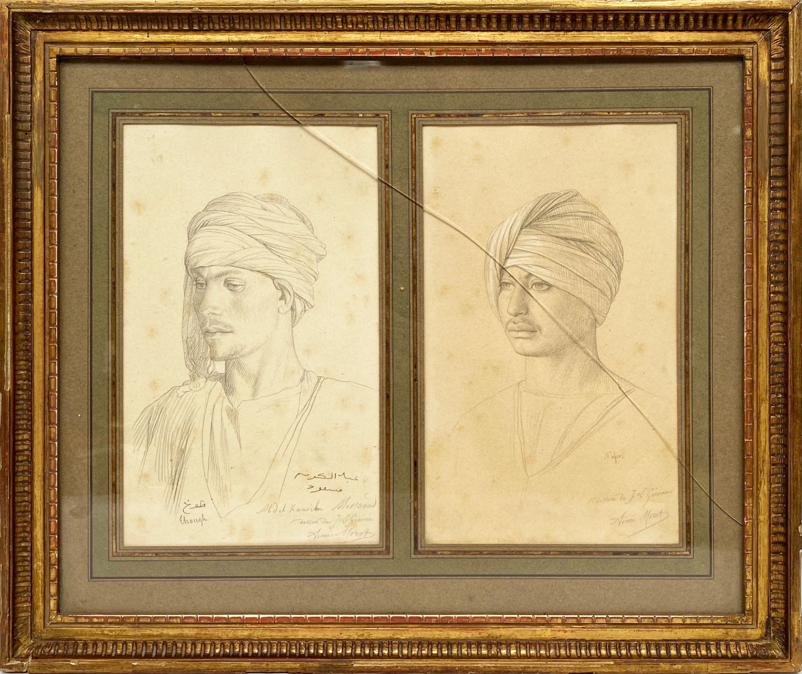 J.L. Gérôme, crayon sur papier, oeuvre caractéristique de l'orientalisme