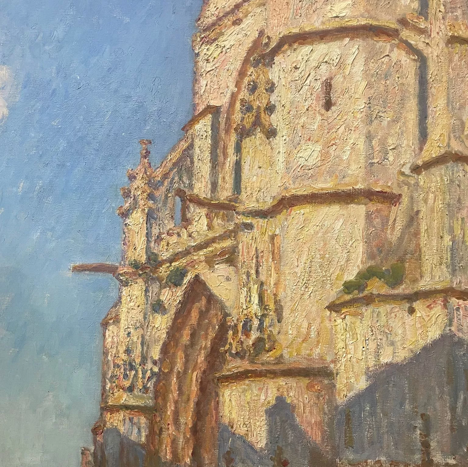 Sisley, huile sur toile, d&eacute;tail