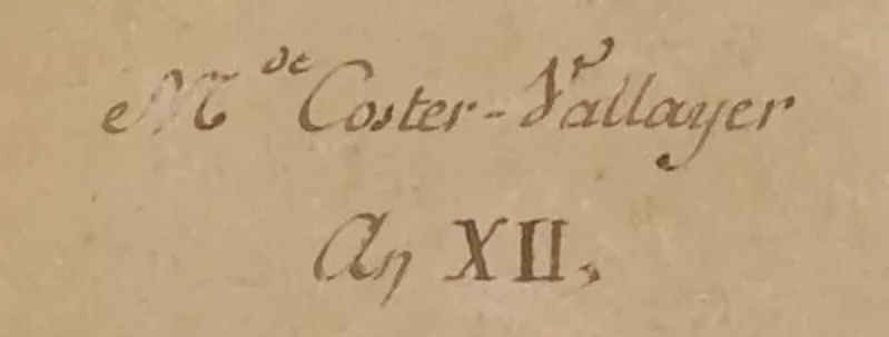 Signature de Anne Vallayer Coster