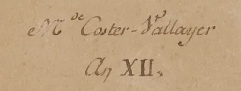 Signature de Anne Vallayer Coster