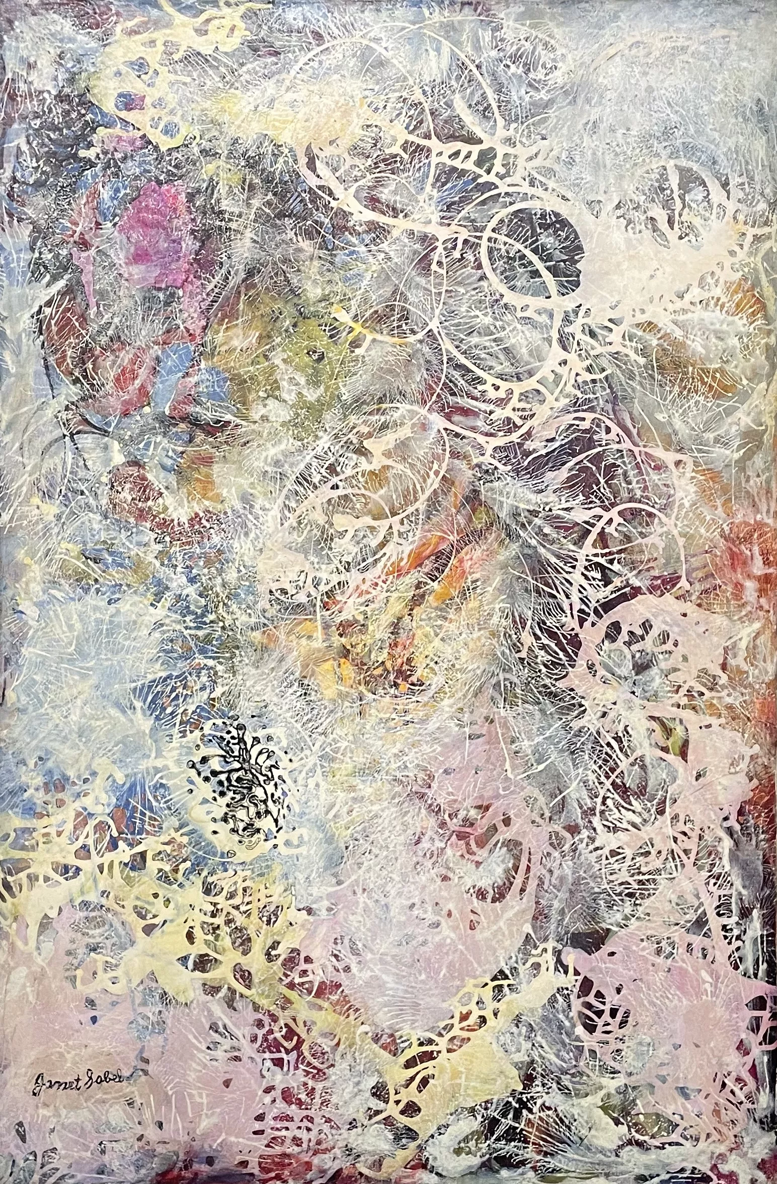 Janet Sobel, Voie lact&eacute;e, peinture et techniques mixtes sur toile