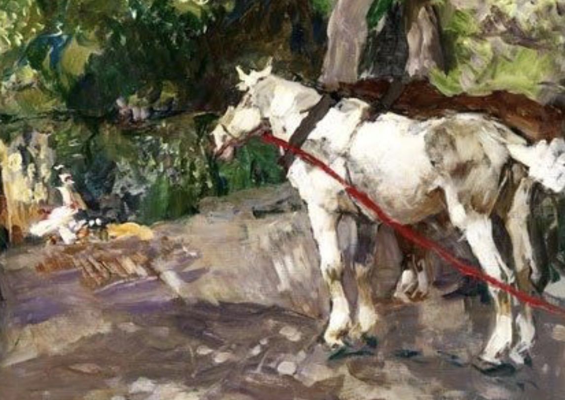 Alessio Issupoff, huile sur toile, détail