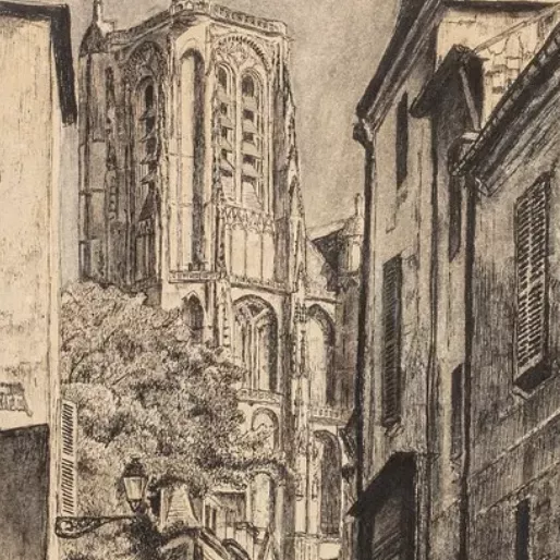 Marcel Bascoulard, dessin &agrave; l'encre