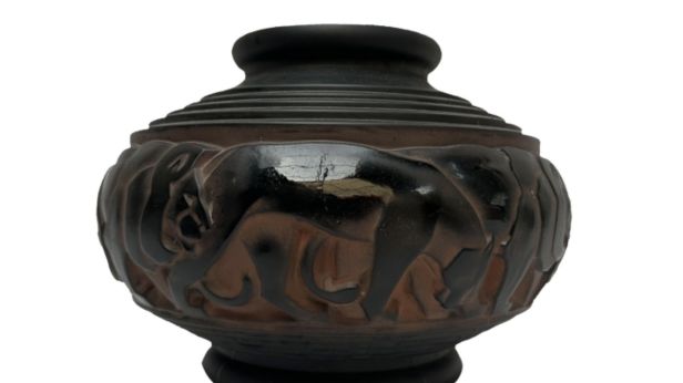 Pierre d'Avsen (1901-1990) vase à corps ovoïde et col ourlé