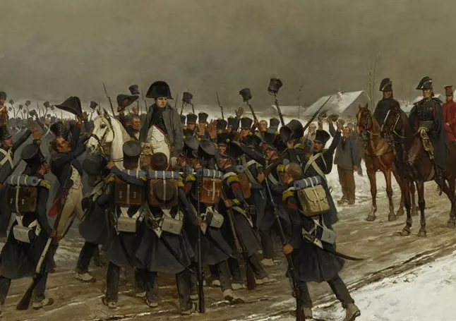 Georges Hyon, Le retour de l'&icirc;le d'Elbe, huile sur toile