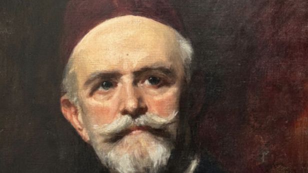 Carolus DURAN (1837-1917) Portrait d'homme barbu au chapeau, Charles Drouet, Huile sur toile