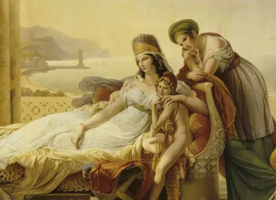Gu&eacute;rin, huile sur toile, d&eacute;tail