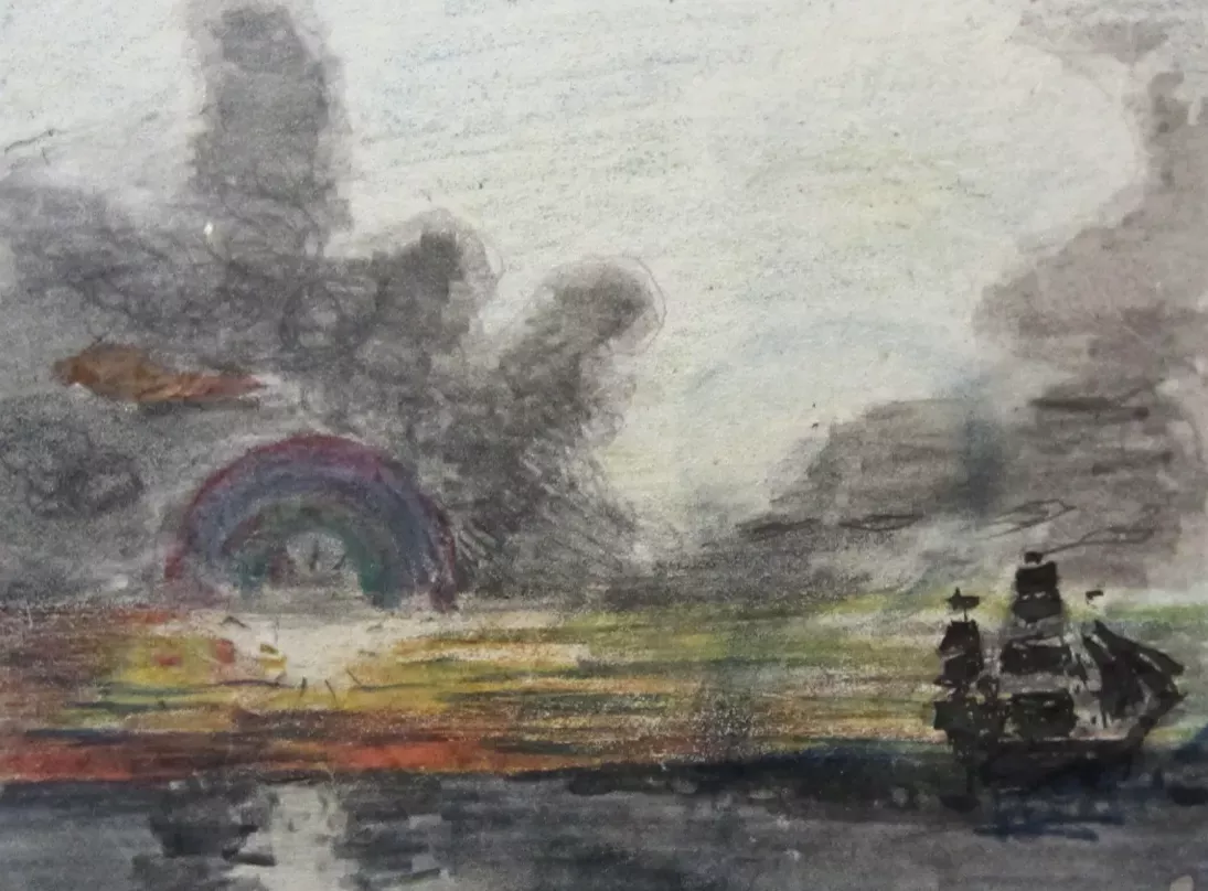 Amédée Ozenfant, &eacute;tude au crayon gras sur papier