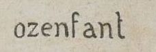 Signature de Amédée Ozenfant