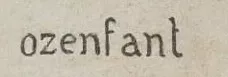 Signature de Amédée Ozenfant