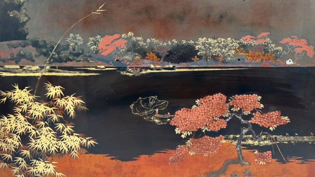 NUGUYEN VAN TROUNG (1919-1961), laque sur panneau