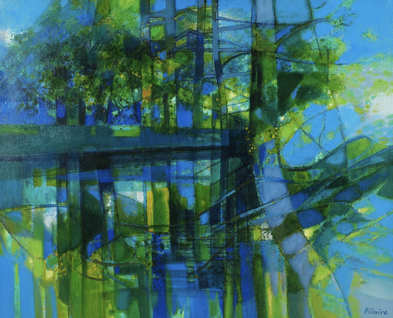 Camille Hilaire, huile sur toile