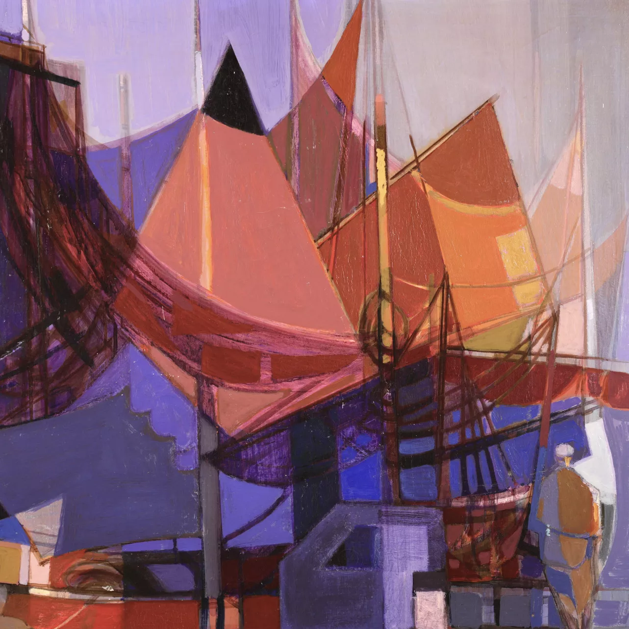 Camille Hilaire, huile sur toile