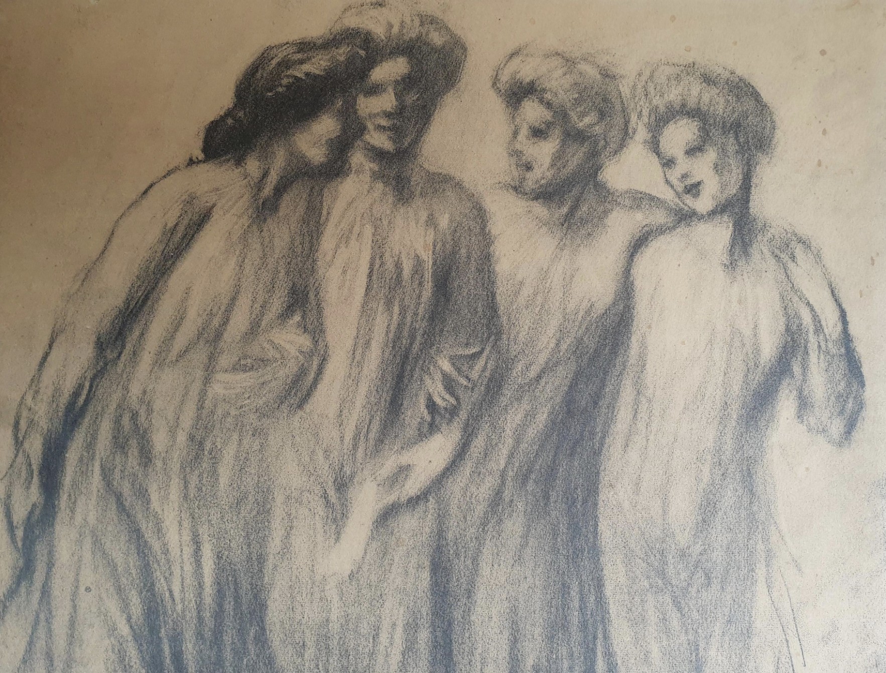 Théophile Alexandre Steinlen, dessin au fusain