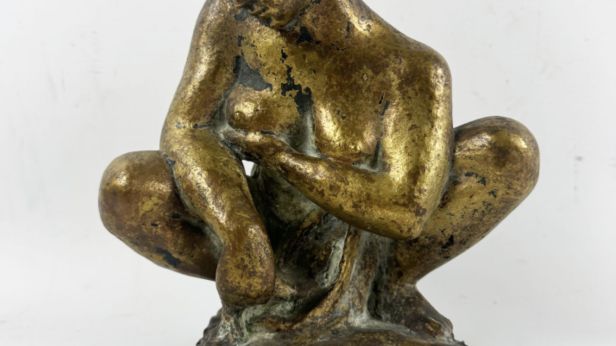 Renato Carvillani, épreuve en bronze doré