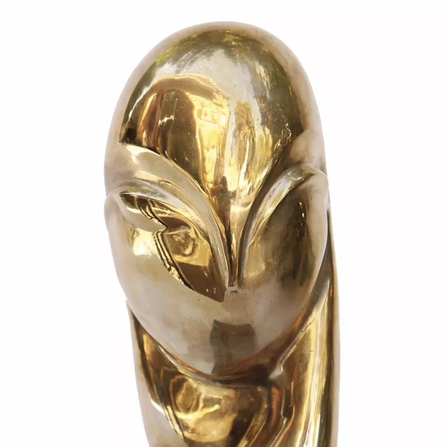 D'apr&egrave;s Constantin Brancusi, sculpture en bronze dor&eacute;