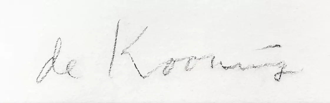 Signature de Willem de Kooning