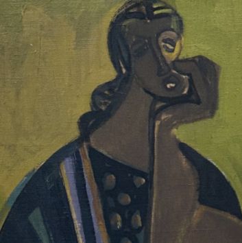 Georges DAYEZ (1907-1991) La lettre Huile sur toile