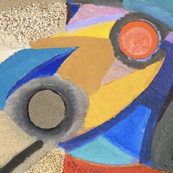 Alfred RETH (1884-1966) Composition, 1959 Huile et sablage
