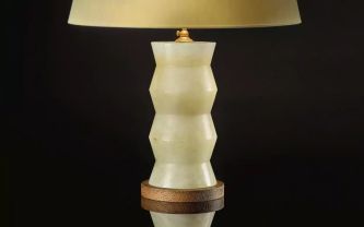 Lampe en marbre et tissu