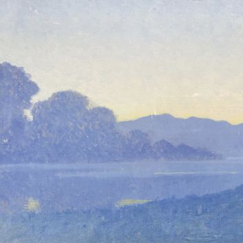 Alphonse OSBERT (1857-1939) "Le soir" Huile sur toile