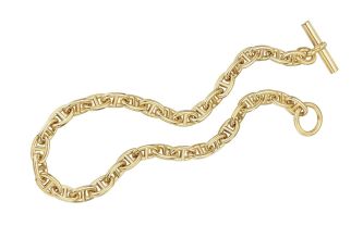 Hermès, collier chaîne d'ancre en or