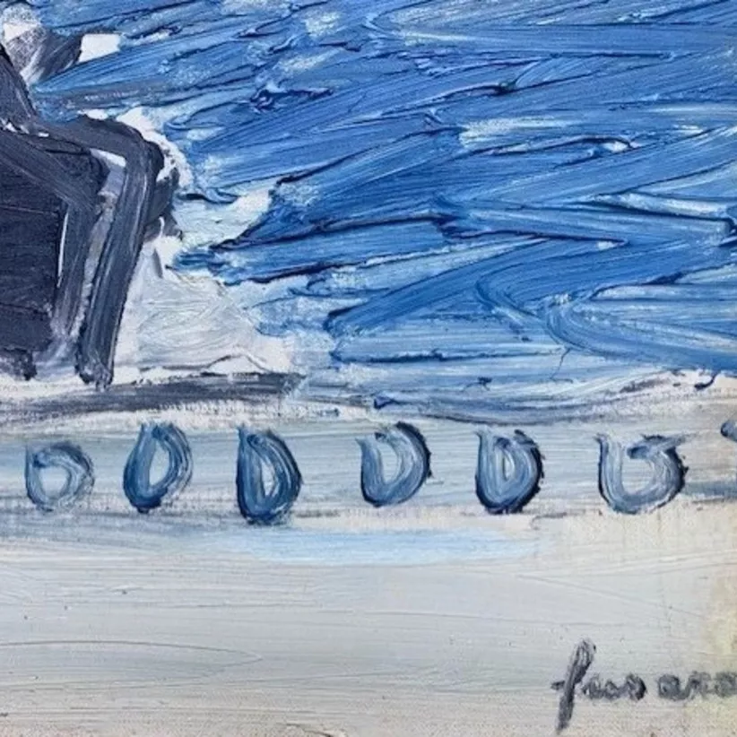 Signature sur toile de Jean Fusaro