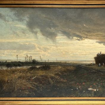 KRACHKOWSKY (1854-1914), Avant l'orage, huile sur toile