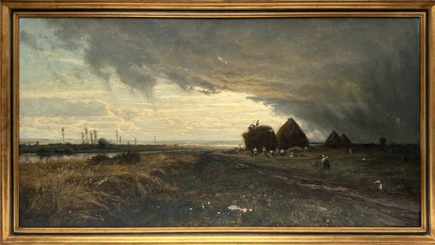 KRACHKOWSKY (1854-1914), Avant l'orage, huile sur toile