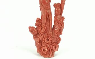 Chine, statue en corail