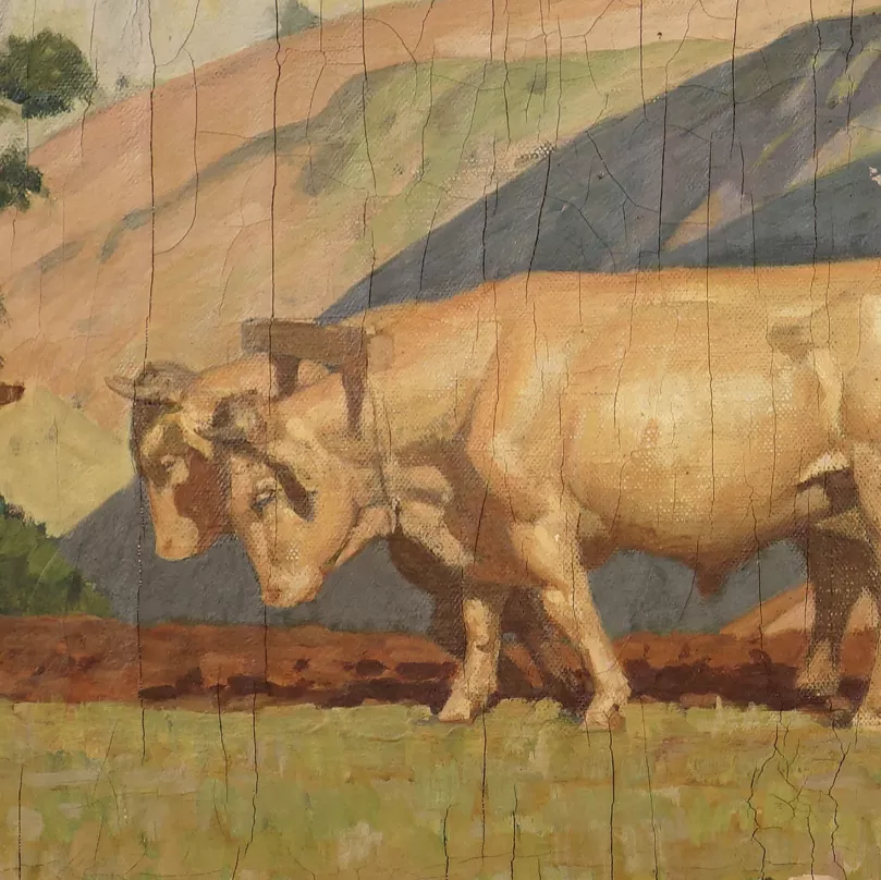 &Eacute;mile Aubry, huile sur toile
