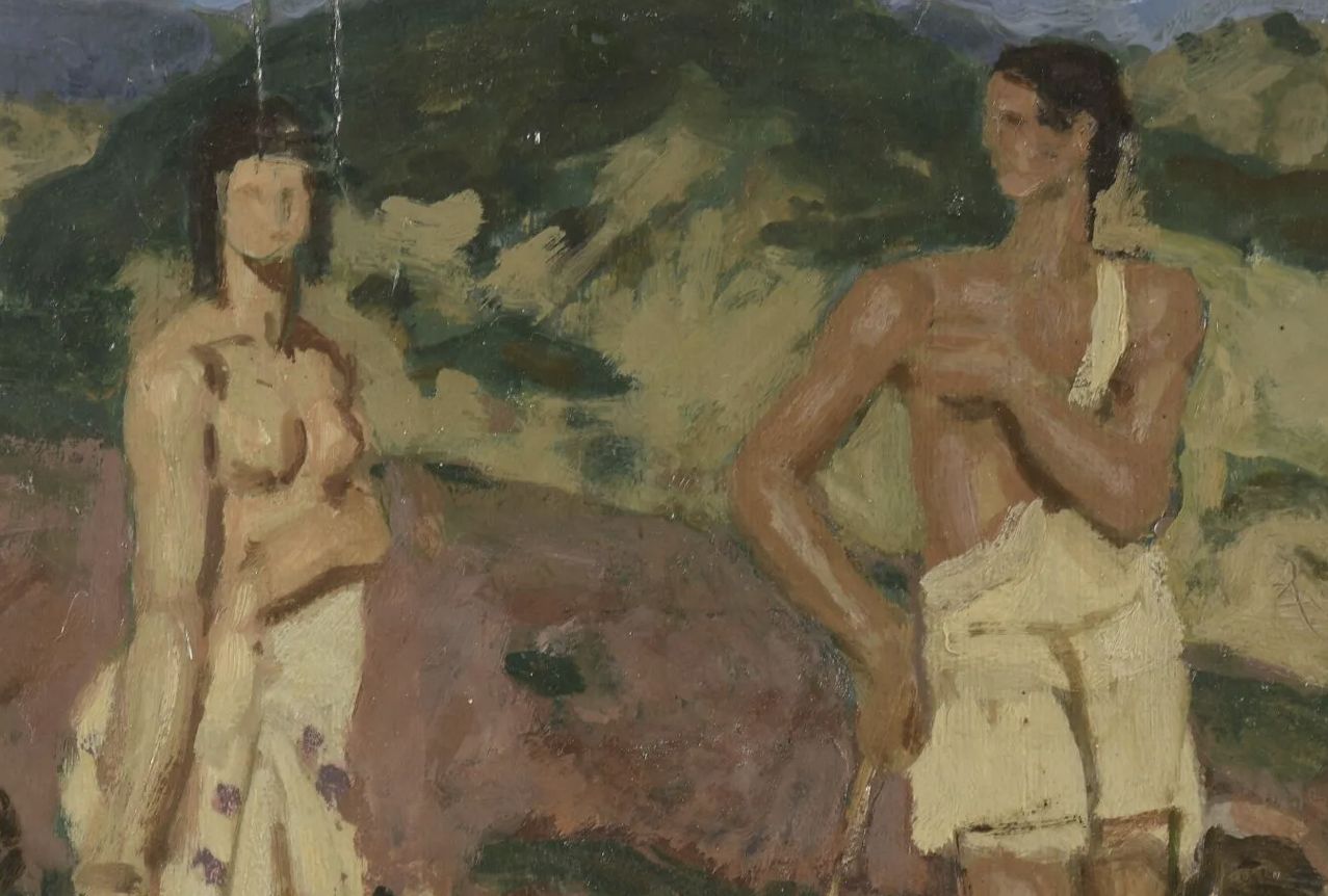 Émile Aubry, huile sur toile