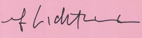 Signature de Roy Lichtenstein