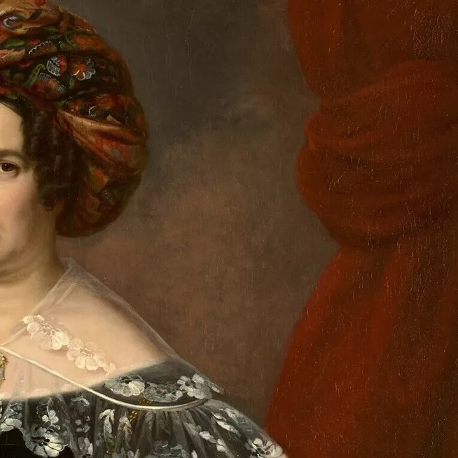 Louise Ad&eacute;la&iuml;de Desnos, huile sur toile