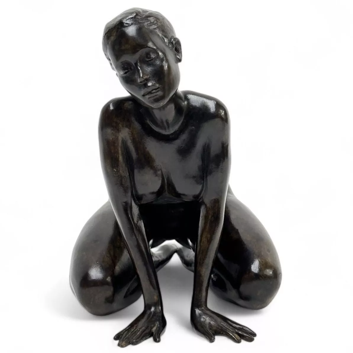 Marie Paule Deville Chabrolle, bronze &agrave; patine brune