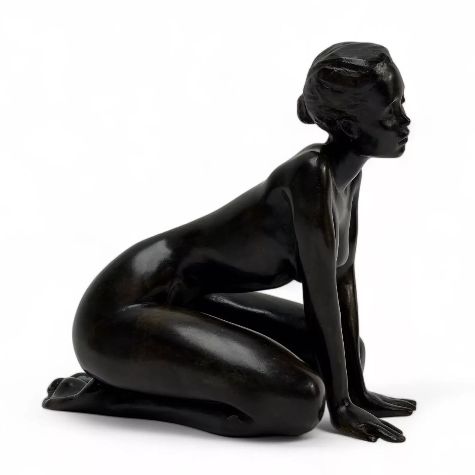 Marie Paule Deville Chabrolle, bronze &agrave; patine brune