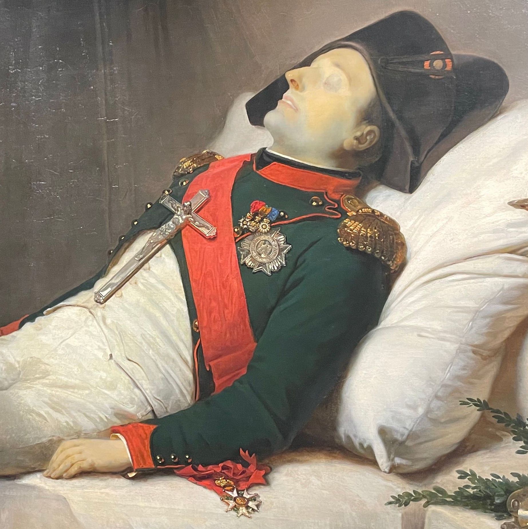 Mauzaisse, Napoléon sur son lit de mort, huile sur toile