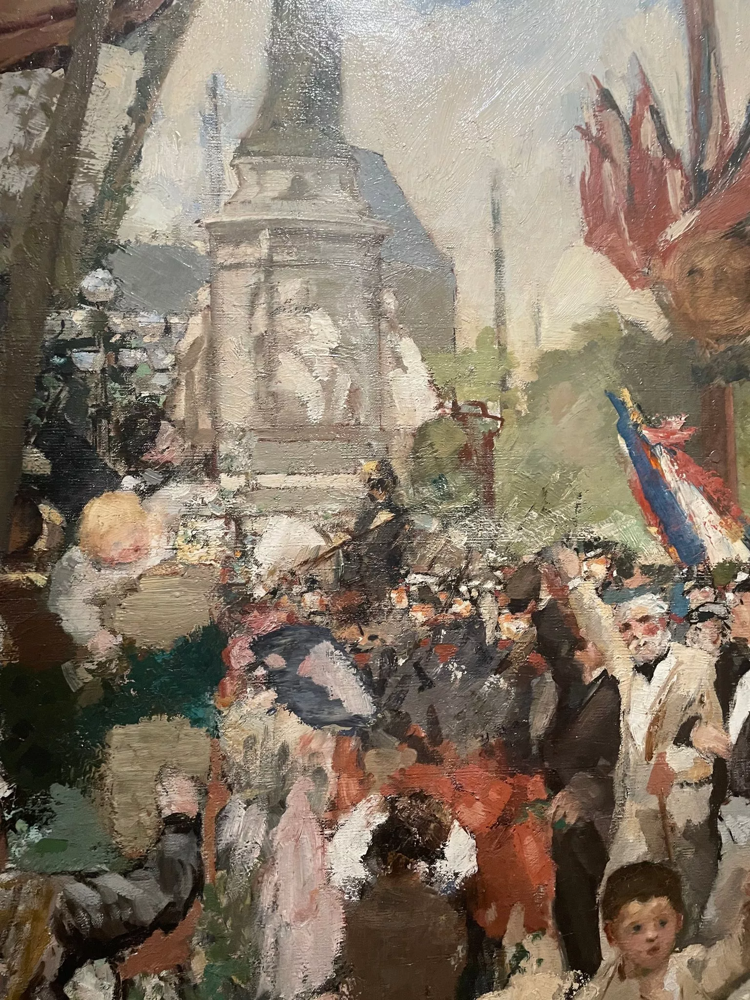 Alfred Roll, huile sur toile, d&eacute;tail