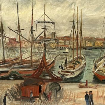 Charles CAMOIN (1879-1965) "Le Port de Marseille, 1928" Huile sur toile.