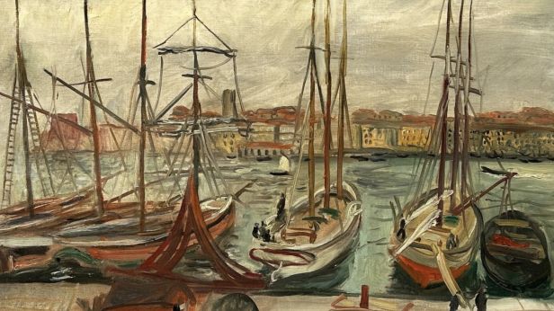 Charles CAMOIN (1879-1965) "Le Port de Marseille, 1928" Huile sur toile.